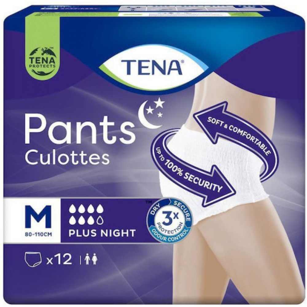 Tena Pants Plus Night Πάνες Ακράτειας Medium 12τμχ