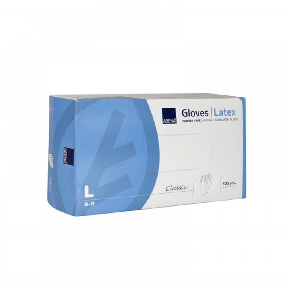 ABENA Classic 100 Εξεταστικά Γάντια Latex Χωρίς Πούδρα - Large