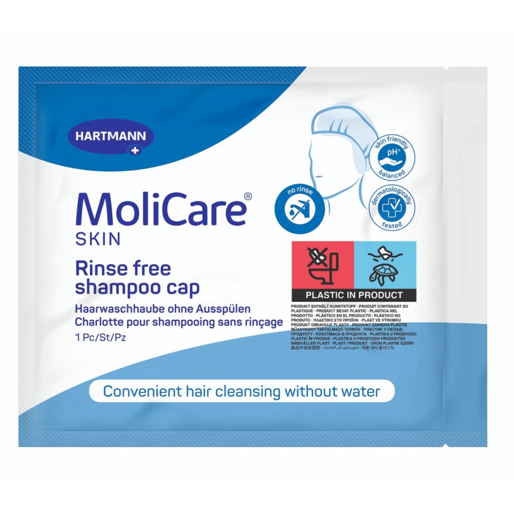 MoliCare Skin Rinse Free Shampoo Cap Προεμποτισμένο σκουφάκι λουσίματος Hartmann