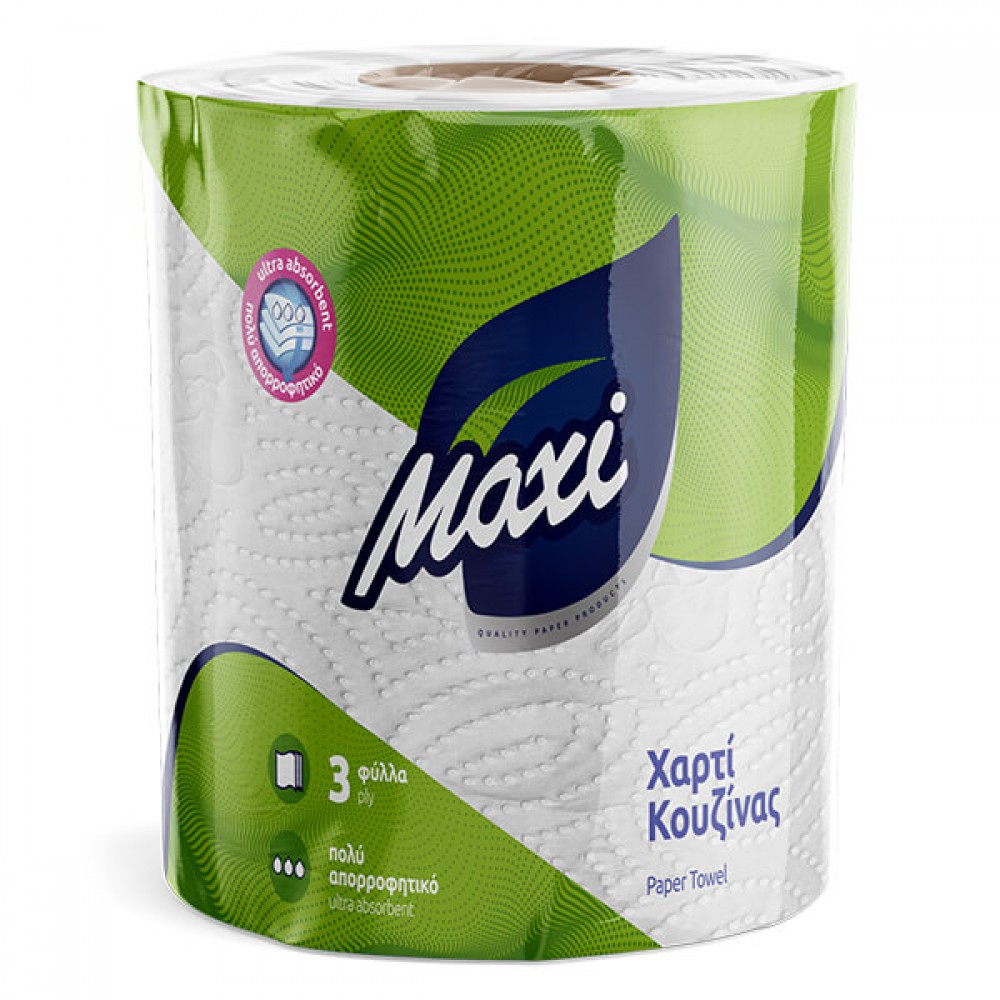 Maxi Χαρτί Κουζίνας Ρολό 3 Φύλλων 600gr