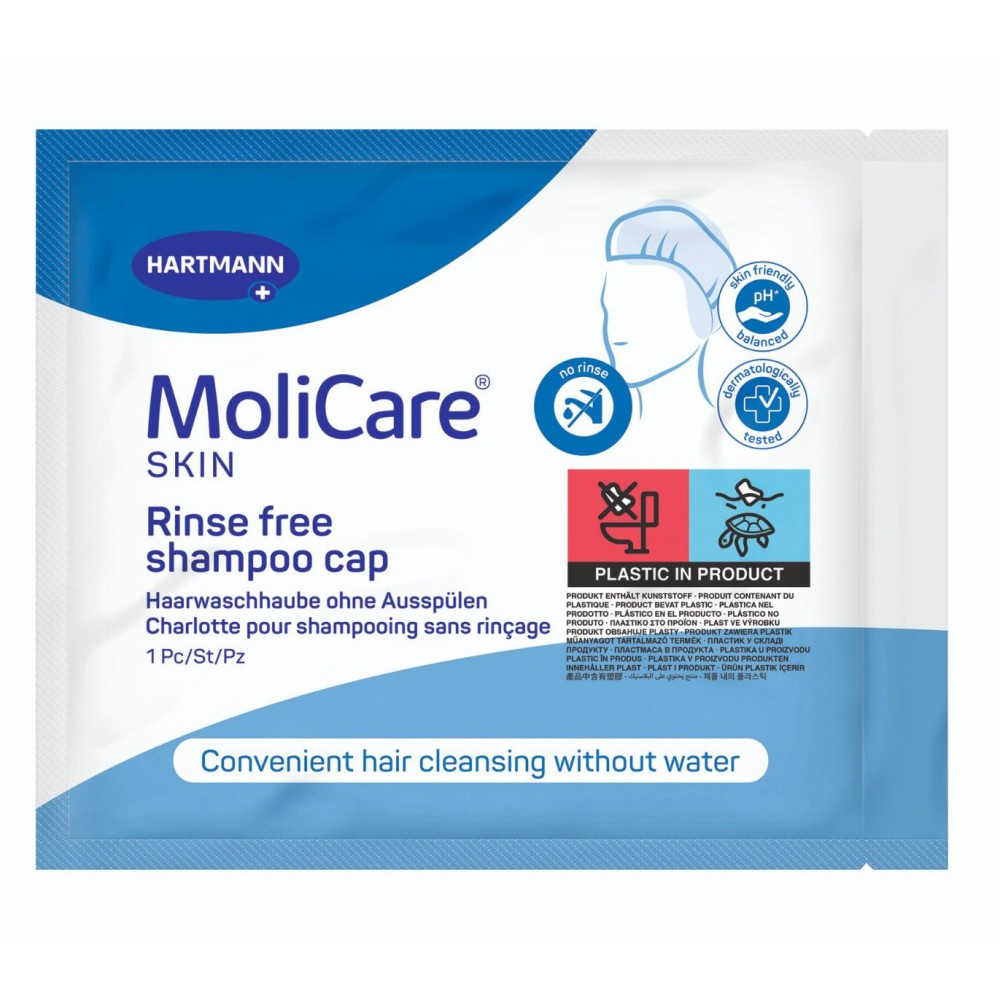 MoliCare Skin Rinse Free Shampoo Cap Προεμποτισμένο σκουφάκι λουσίματος Hartmann