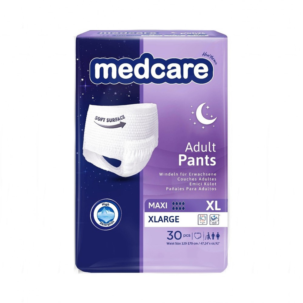 MedCare Βρακάκια Ενηλίκων Maxi-Νύχτας (30Τεμ) - XLarge