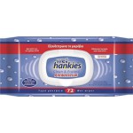 Wet Hankies Μαντηλάκια Μεγάλη Συσκευασία με Καπάκι - Μπλε(Απλό)