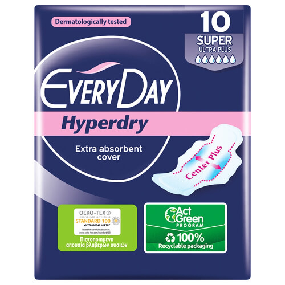 EVERYDAY Hyperdry Σερβιέτες (10 Τεμ) - Super (6D)
