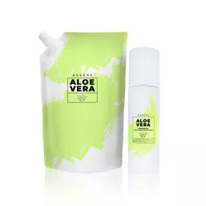 Σετ– Aloe Vera Σαμπουάν για βαμμένα και ξηρά μαλλιά + Refill (200 ml + 500 ml)